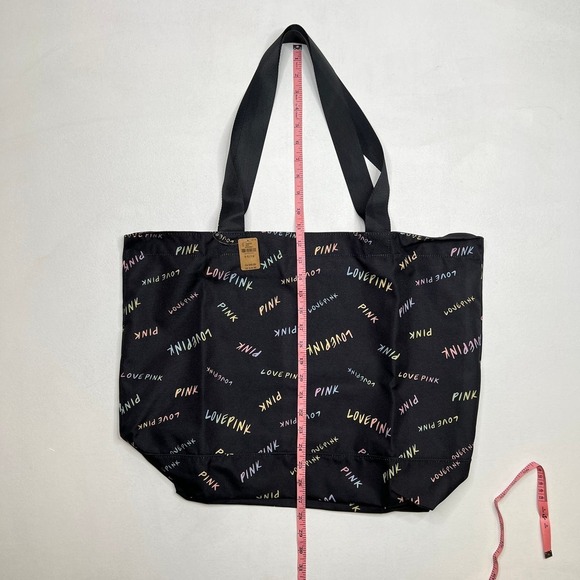 New Victoria's Secret Pink Weekender Tote Bag Rainbow Script Logo - Picture 6 of 9